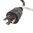 thumbnail image 2 of Parkworld 886160 Splitter, 30 AMP Y Adapter cord 3-Prong Twist lock L6-30 Male Plug to (2) L6-30 Female Receptacle, 2 of 3