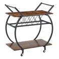 thumbnail image 1 of Jomeed Wood and Metal Portable Kitchen Bar or Coffee Cart with Wine Rack, 1 of 12