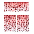 thumbnail image 2 of Weloille 2D Printed Kitchen Short Curtain Set 3PCS, 1 Valance 2 Panels Privacy Protecting Drapes, Fade Resistant Easy Install, for Kitchen Laundry Room Dining Room Window Decor, 2 of 9