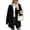 Black-RongHuan's coats for winter, variant on Women's Hooded Corduroy Jacket Button Down Shacket with Pockets Loose Fit Long Sleeve Coat Winter Outerwear