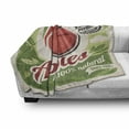 thumbnail image 3 of Fruit Soft Flannel Fleece Blanket, Advertisement for Apples Design Grunge Style Torn Worn out Background Colorful Image, Cozy Plush for Indoor and Outdoor Use, 60" x 80", Multicolor, by Ambesonne, 3 of 6