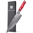 thumbnail image 1 of WILDMOK Chef Knife,8 inch Damascus Japanese Chef Knife, Professional Sharp Damascus Kitchen Knife,Red Resin Handle Kitchen Cooking Chef's Knives, 1 of 7