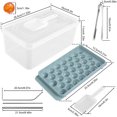 thumbnail image 2 of Nyidpsz 3 Layer Ice Cube Tray with Scoop Tong Easy Release Ice Ball Mold Tray with 3 Reusable Straws Ice Cube Maker Container, 2 of 8