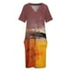thumbnail image 3 of Vestido holgado con bolsillos para mujer ropa de verano con estampado de Mark Rothko, 3 of 6