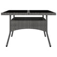 thumbnail image 2 of vidaXL 9 Piece Garden Dining Set Poly Rattan and Glass Grey, 2 of 5