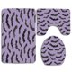 thumbnail image 1 of ABPHQTO Murciélagos en morado Juego de alfombras de baño de 3 piezas Alfombra de baño Alfombra de contorno y tapa de inodoro, 1 of 2