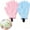 2pcs-b, variant on 2 Pair-3D Textured Exfoliating Bath Gloves - Five Finger Nylon Shower Mitts for Deep Body Scrub with Hanging Loop