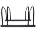 thumbnail image 6 of 2 Bikes Floor Bike Stand, Bike Parking Rack Garage Bike Storage Stand Indoor/Outdoor 22-28" Wheel Stand, Max. Tire Width 2.15",black painted,, 6 of 9