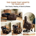thumbnail image 6 of TEKAMON Power Lift Chair Recliner for Elderly with Heat and Massage, Lay Flat Sleeping Recliner Dual Motor Infinite Position Leather Lift Chair for Living Room (Brown), 6 of 12