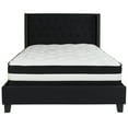 thumbnail image 6 of Flash Furniture Riverdale Full Size Tufted Upholstered Platform Bed in Black Fabric with Pocket Spring Mattress, 6 of 7
