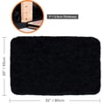 thumbnail image 4 of Lifewit 32" x20" Bathroom Rug Mat Plush Microfiber, Non-Slip, Water Absorbent, Black, 4 of 6