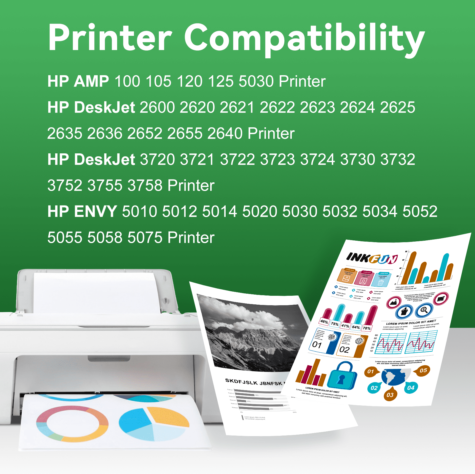 65XL Black Ink Cartridge Compatible for HP 65 Black Ink Cartridge XL 2 Pack