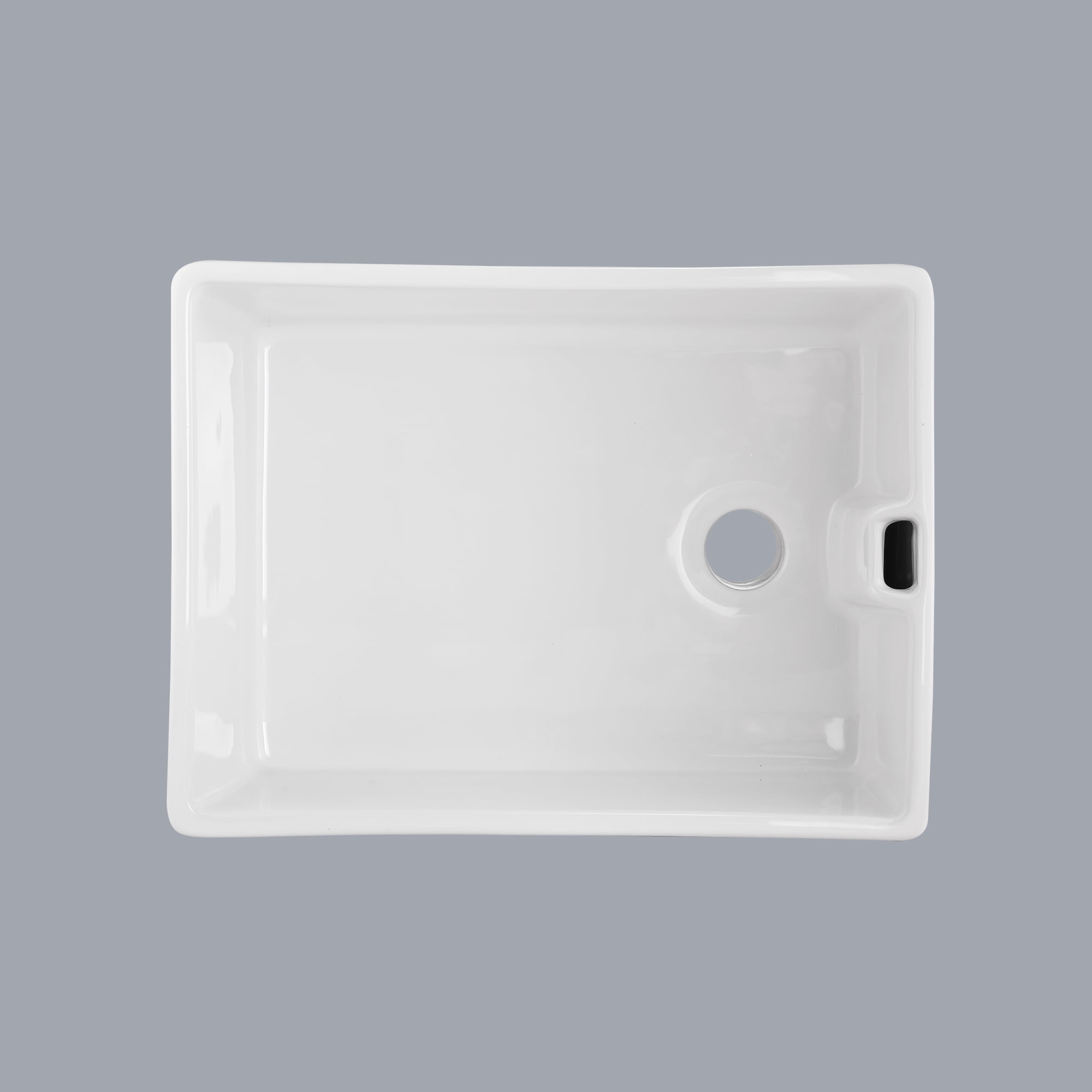 Izzovium 23.6" L x 18" W White Ceramic Single Bowl Kitchen Sink, Durable Scratch-Resistant & Easy to Clean, Perfect for Modern Kitchens