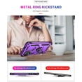 thumbnail image 3 of REQO Moto G Stylus 5G Case with HD Screen Protector, Military-Grade Ring Holder & Car Mount, 16ft Drop Tested, Purple, 3 of 7