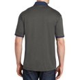 thumbnail image 2 of Mafoose Men's Heather Contender Contrast Polo Graphite Heather/ True Navy 2X-Large, 2 of 5