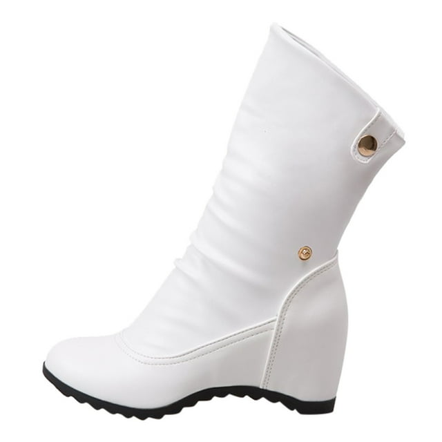 Bottes Courtes à Talons Hauts pour Femmes, à Revers et Plus