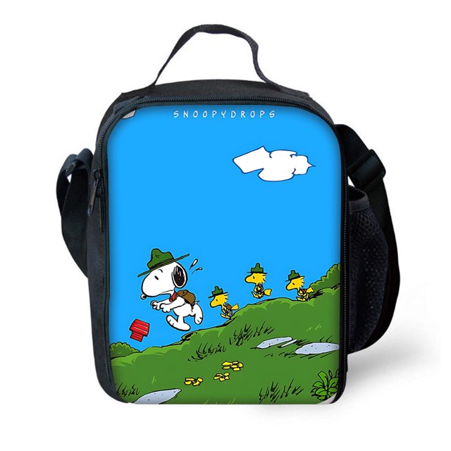 Conjunto de 3 piezas de dibujos animados para niños y niñas, mochila escolar con bonitos dibujos de Snoopys, bolsas de almuerzo, bolsas de lápices, el mejor regalo