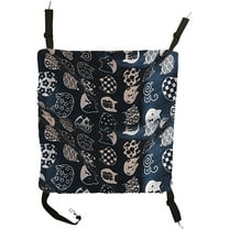 OutmaxHome Reversible Cat Hanging Hammock Soft Breathable Pet Cage Hammock with Adjustable Straps Double Sided Hanging Bed for Cats,Ferret,Puppy,Rabbits,Small Animals