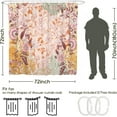 thumbnail image 4 of Woodiggie Boho Floral Shower Curtain for Bathroom,Bohemian Flowers Colorful Shower Curtain with Hooks,Polyester Fabric Shower Curtains Machine Washable Waterproof Bath Decor 72" x 72", 4 of 6