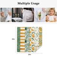 thumbnail image 6 of Cloth Napkins Set of 6 - 20x20 Inches, Yellow Lemons Washable Reusable Table Napkins, Summer Botanical Green Leaves Fruits Striped Soft & Absortbent Dining Napkin for Party Wedding Hotel Restaurant, 6 of 9