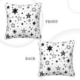 thumbnail image 3 of ZNDUO Square Home Decorative Throw Pillows, Corduroy Cartoon Star Doodle Pattern Couch Pillows, Throw Pillows for Bed, 20"x20", 3 of 8