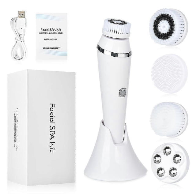 Silicone Facial Cleansing Brush Electric Waterproof Face Cleaner Blackhead Removal Acne Pore Clean Portable Deep Cleaning Well