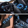 thumbnail image 3 of Uorisanigo Heart Blue Dolphin Car Seat Cover for Women Full Set of 18 Pcs for SUV Truck with Steering Wheel Protector Seatbelt Covers Headrest Shift Knob Handbrake Armrest Cover Pad Coasters Keyring, 3 of 7