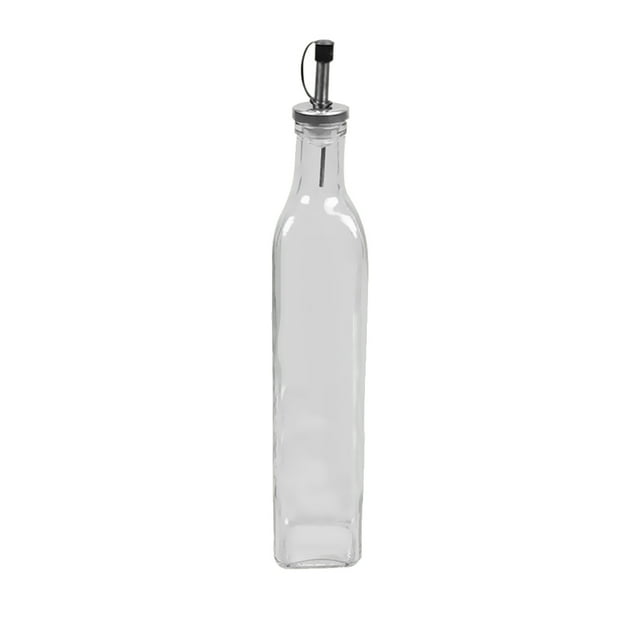 Botella De Cristal Del Aceite De La Vinagrera Del Vinagre Del Aceite De Cocina Casquillo Sellado