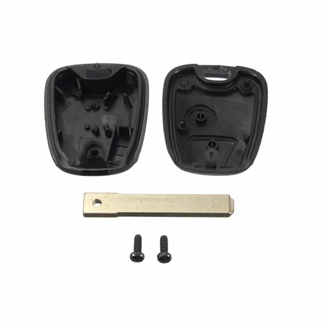 Étui à Clés Télécommandé à 2 Boutons, Coque de Remplacement pour Clé Télécommandée Peugeot 107 207 307 308 407