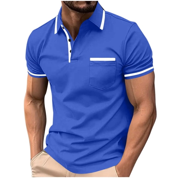 Guluxicc Men's Dress Shirts with Pocket Pullover Button Closure Short Sleeve Henley Tops for Business Casual Wear Spring Summer Casual Outfits