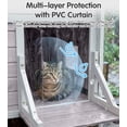 thumbnail image 6 of 77" Large Catio Outdoor Cat Enclosure, 4 Tiers Cat House for Outdoor Indoor with Weatherproof Roof, 3 Resting Rooms, 3 Platforms, 5 Windows, Gray, 6 of 12