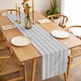 thumbnail image 3 of Table Runner 120 Inches Long for Kitchen Dining, Gray Stripes Dresser Scarf Farmhouse, Dining Table Decorations for Wedding/Parties, Vintage Minimalist Lines Texture 13 x 120 In, 3 of 8