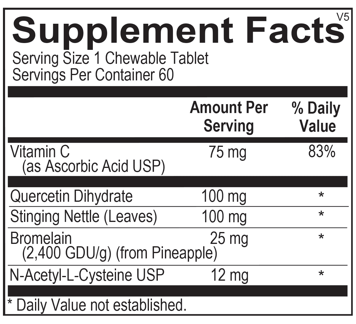 Ortho Molecular D-Hist Jr.™ - 60 Chewable Tablets | Allergy Support for Kids with Quercetin and Bromelain