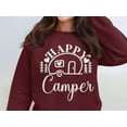 thumbnail image 6 of Happy Camper Sweatshirt, Cute Camping Pullover, Outdoor Adventure Sweater, Cozy Travel Hoodie, Comfy Nature Lover's Top (M, DarkHeather), 6 of 11