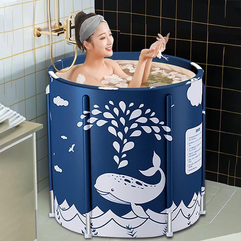 Portable Foldable Bathtub, Separate Family Bathroom SPA Tub