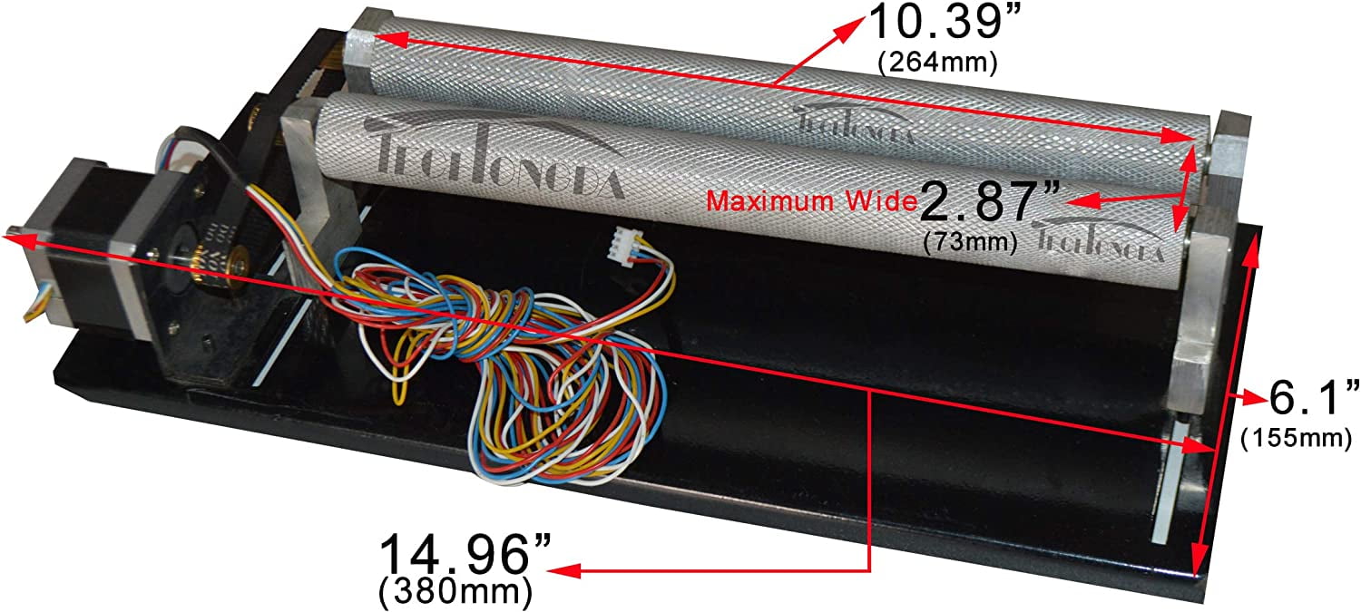 INTSUPERMAI Barrel Rolling Platform Rotary Axis for 3050 4030 Laser Engraver Spherical Carving