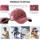 thumbnail image 2 of Circunferencia de la cabeza 56-60 cm, rojo vino, gorra lavada y transpirable de estilo retro para hombres, gorra de béisbol para hombres y mujeres, gorra de algodón puro, gorra de verano ajustable, 2 of 5