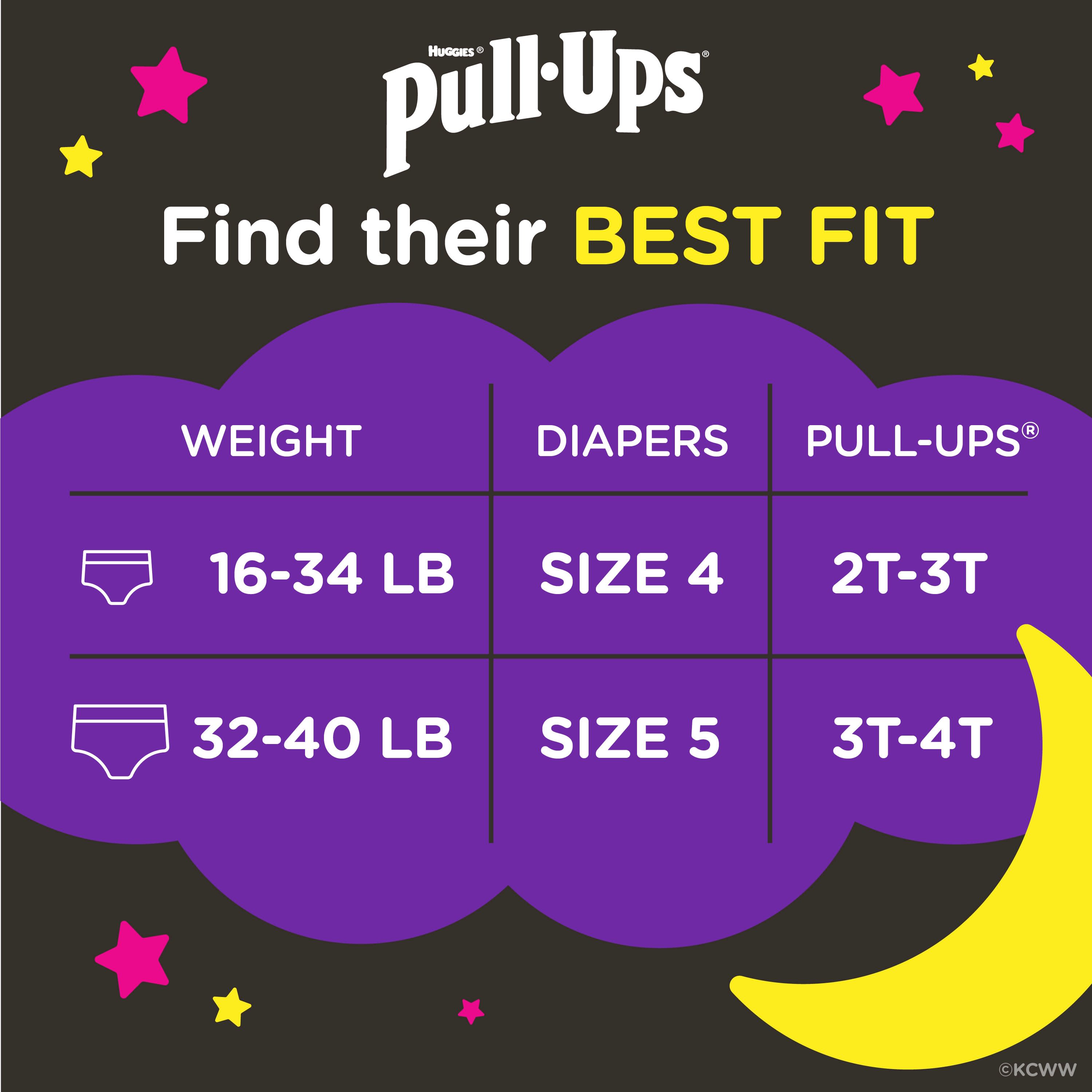 Pull-Ups Girls' Night-Time Training Pants, 2T-3T (16-34 lbs), 68 Ct (Select for More Options) - image 4 of 12