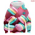 thumbnail image 3 of Sudaderas con capucha para niños y niñas con estampado 3D de comida divertida, macarrones de caramelo, sudaderas con capucha para niños, ropa para adolescentes, jerseys de Nutella para niños 2021, 3 of 5