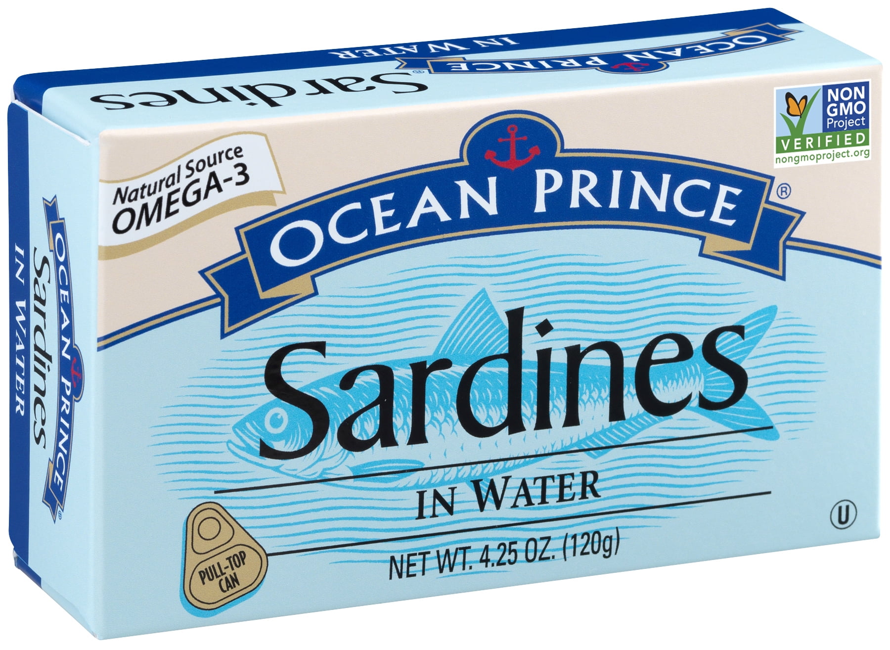 Ocean Prince Sardines In Water, 4.25 oz