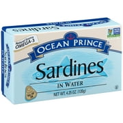 (4 pack) (4 Pack) Ocean Prince Sardines In Water, 4.25 oz