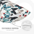 thumbnail image 2 of Plush Throw Pillow Covers, Butterfly print B Pillow Cases with Invisible Zipper, Breathable Microfiber Pillow Cases Standard Size for Sleeping Bedroom Sofa Living Room 20x30, 2 of 5