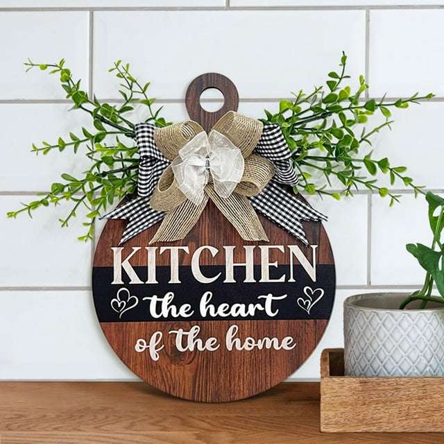 Linnome Vintage Wooden Cutting Board Pendant Wall Decoration Sign Rustic Accent For Kitchen Home And Restaurant
