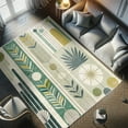 thumbnail image 4 of Ambesonne Mid Century Modern Decorative Rug Carpet, Nature Tone Leaf, 2' 2" x 3' 7", Fawn Teal Pale Green, 4 of 5