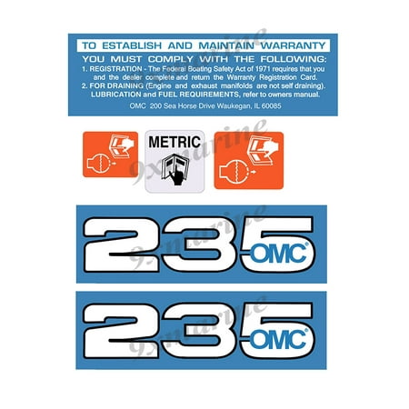 OMC Cobra and King Cobra Remastered Engine Sticker 235