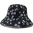 thumbnail image 5 of CoCopeaunts Black Bucket Hat for Women Soft Lace Flower Pearl Wide Brim Sun Hats Floppy Spring Summer Dress Ladies Basin Hat, 5 of 8