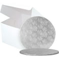 thumbnail image 4 of 12" Combo Box Set - 12x12x6 White Cake Box with 12" Silver Round Drum 1/4", Pack of 3, 4 of 7
