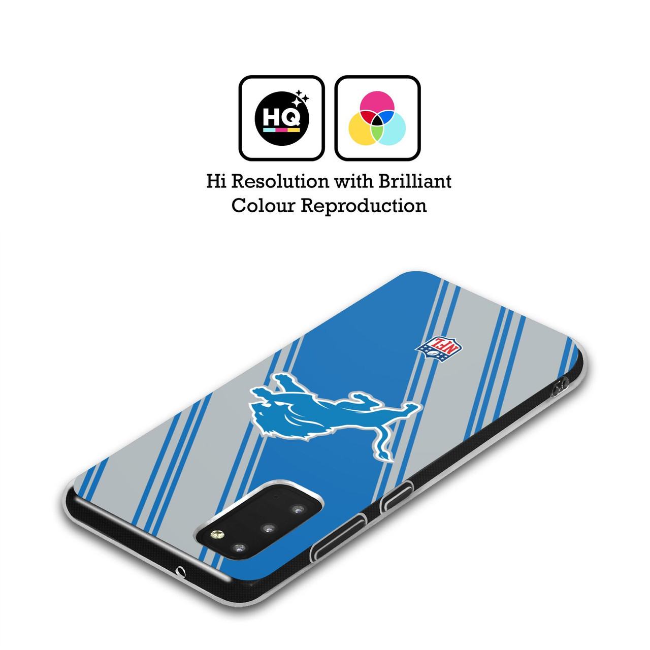 Head Case Designs NFL Detroit Lions Artwork Stripes Soft Gel Case for Samsung Galaxy S23 FE 5G