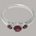 thumbnail image 6 of LBG British Made 18k White Gold Real Genuine Pink Tourmaline Womens Promise Ring - 33 size options - Size 5.75, 6 of 7