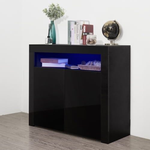 Unbrand Living Room Sideboard Storage Black High